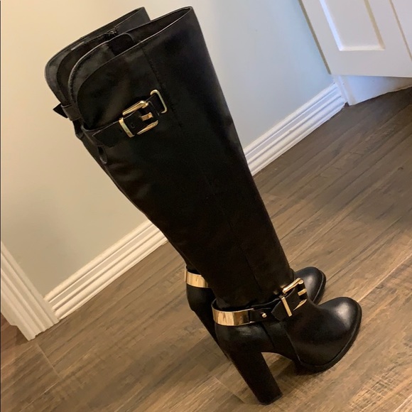 Aldo Black Leather Boots - Picture 3 of 5